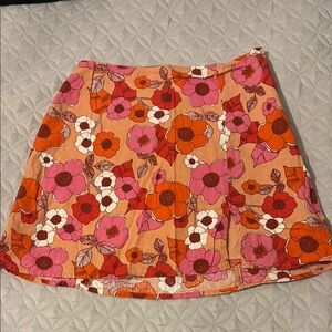 Floral Print Women's Skirt - Multicolor